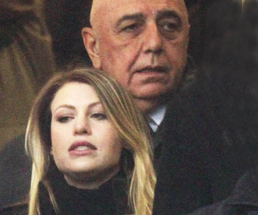 Barbara Berlusconi e Adriano Galliani in tribuna