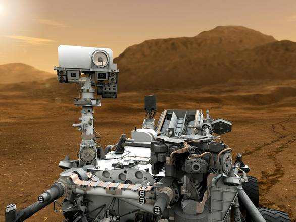 Rappresentazione artistica del robot-laboratorio Curiosity (fonte: NASA/JPL-Caltech)