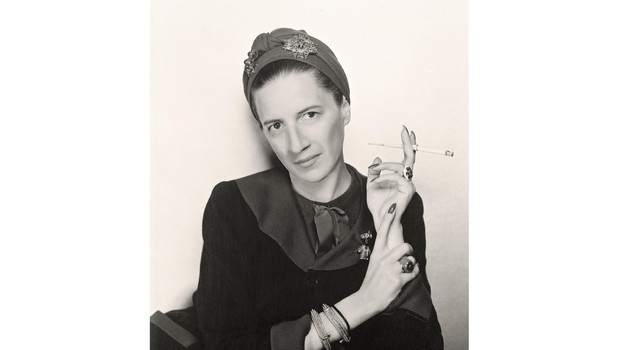 Foto d'archivio di Diana Vreeland, prima fasahion editor di Harper's Baazar US e storico direttore di Vogue USA