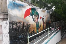 Un murales nel centro di Lisbona