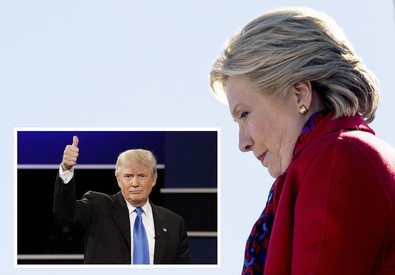 Usa 2016, la delusione della Clinton e la felicita' di Trump (ANSA)