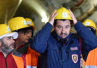 Salvini al cantiere di Chiomonte (ANSA)