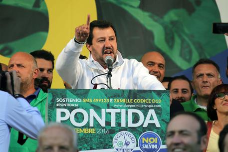 Matteo Salvini a Pontida © ANSA