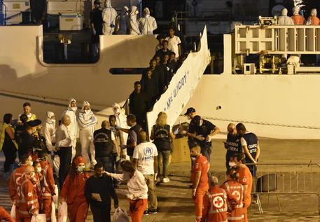 Migranti sbarcati dalla Nave Diciotti Â© ANSA