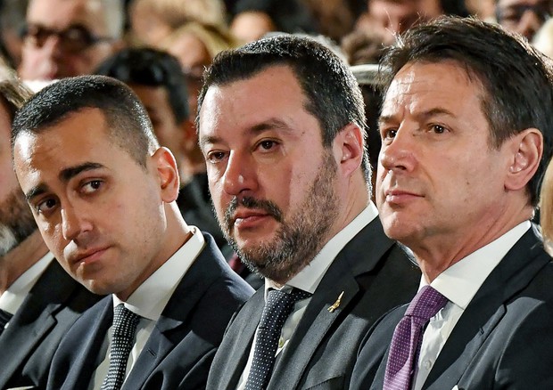 Luigi Di Maio, Matteo Salvini e Giuseppe Conte (archivio) (ANSA)