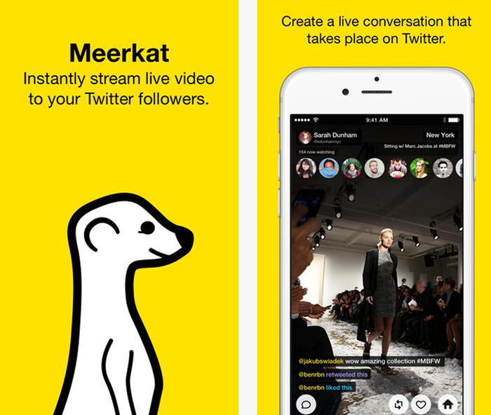 Ecco Meerkat, app per lo streaming che fa paura a Twitter