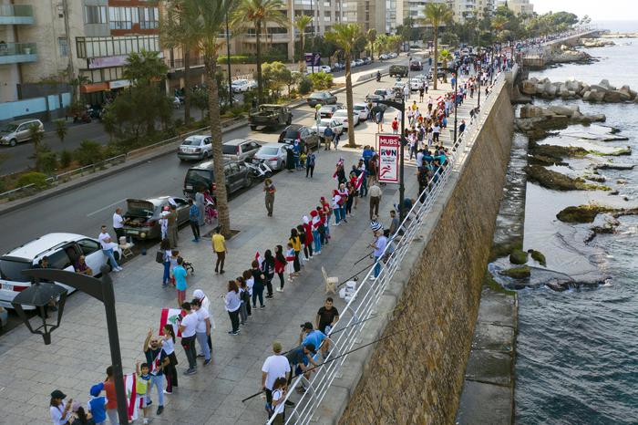 Risultati immagini per BEIRUT CATENA UMANA FOTO ?