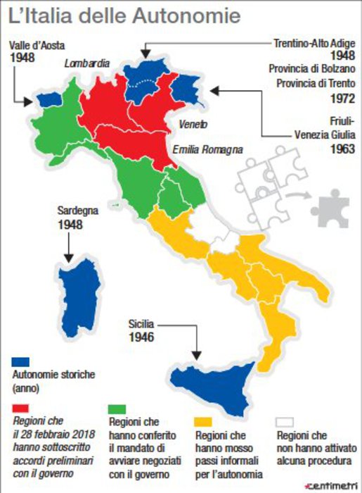 Autonomia Delle Regioni, M5s: "No A Cittadini Di Serie A E Serie B ...