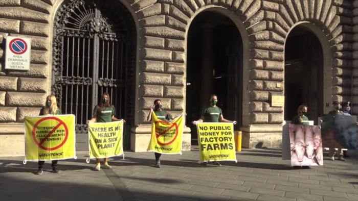 Roma Flash Mob Di Greenpeace Al Ministero Dell Agricoltura Economia