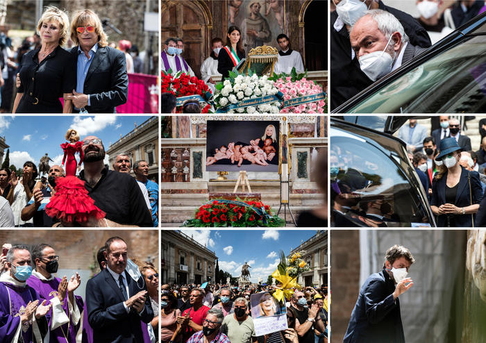 L Ultimo Saluto A Raffaella Carr I Funerali Nella Basilica Dell