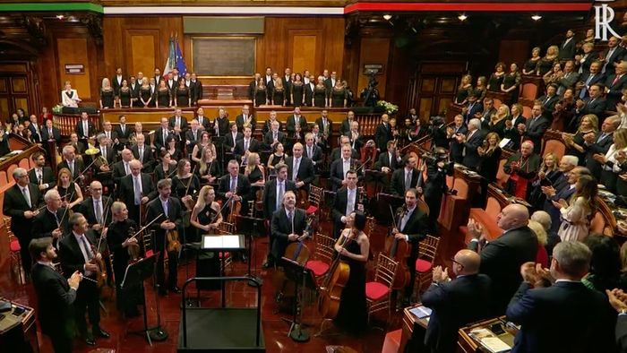 Concerto Di Natale In Senato Standing Ovation Per Mattarella Italia