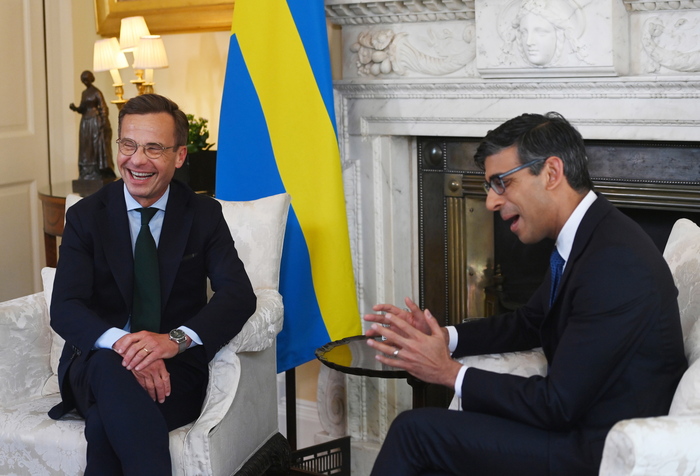 Il Primo Ministro Svedese Ulf Kristersson In Visita A Londra