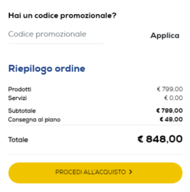 dove inserire il codice sconto euronics