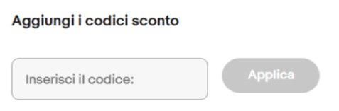 dove inserire il codice sconto ebay