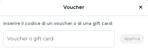 box per inserire il codice sconto Fever