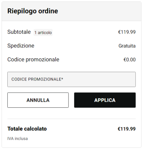 dove inserire un codice sconto FootLocker