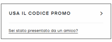 dove inserire il codice sconto