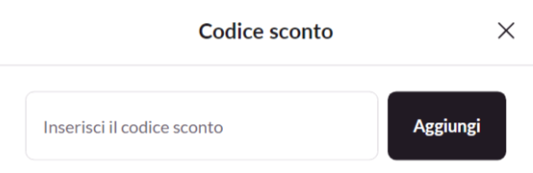 dove inserire il codice sconto Modivo