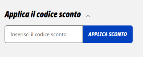 dove inserire il codice sconto panasonic