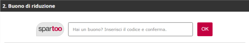 dove inserire un codice spartoo