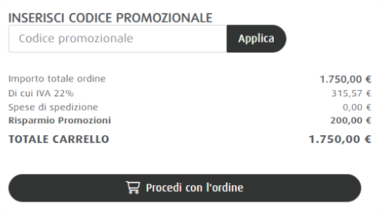 dove inserire il codice sconto tempur