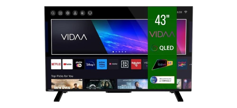 Smart TV Toshiba QLED da 43 pollici