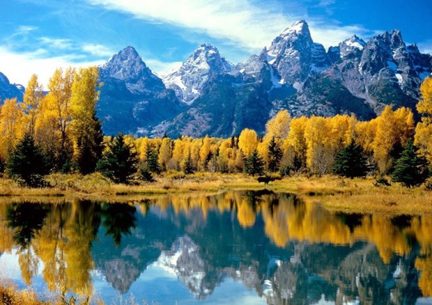 Il lago nella foresta Shoshone, in Wyoming © Ansa