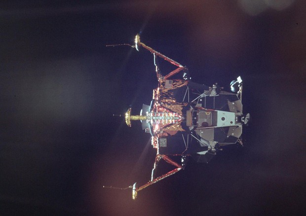 Il 20 luglio 1969 alle 22.17, 50 anni fa, il Lem sulla superficie lunare © AP