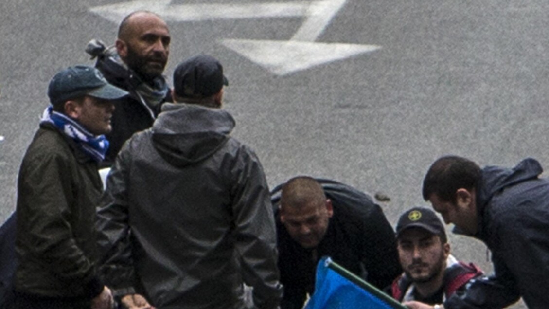 Ciro Esposto rimane gravemente ferito dopo gli scontri a Tor di Quinto prima della finale di Coppa  Italia tra Napoli e Fiorentina, 3 maggio 2014