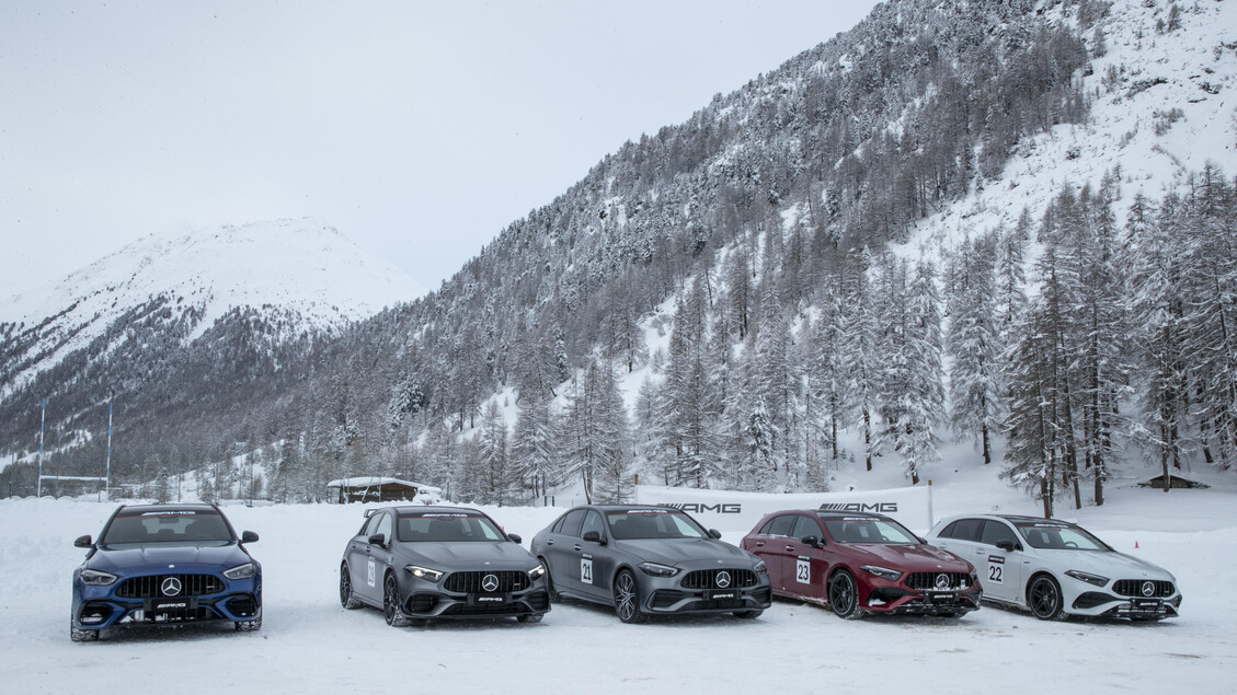 Mercedes-Benz alla prova del ghiaccio a Livigno © ANSA/Mercedes-Benz