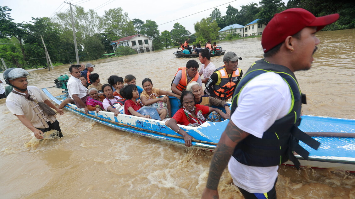 Floods in Myanmar due to Typhoon Yagi