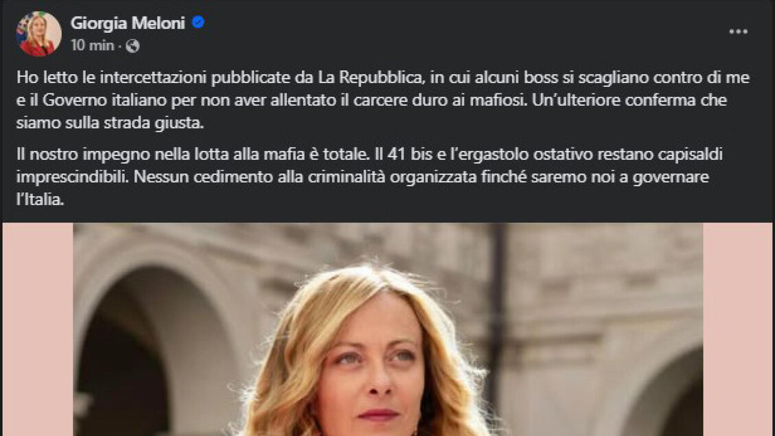 Meloni: "I boss contro me e il governo, siamo sulla strada giusta"