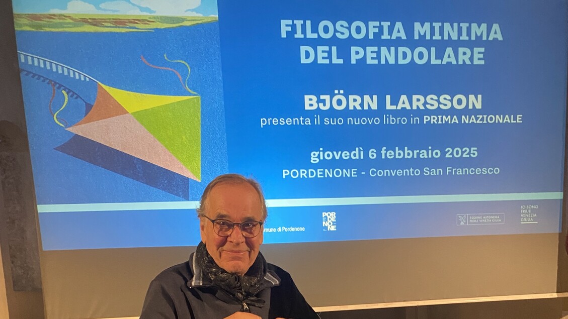 Larsson in Italia con 'Filosofia minima del pendolare'