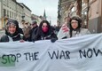 Ucraina: una marcia per la pace delle associazioni italiane a Leopoli, carovana #stopwarnow © ANSA