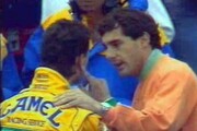 Michael Schumacher (S) e Ayrton Senna