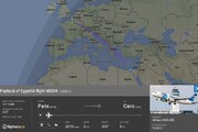 Il volo Parigi-Il Cairo secondo flightradar24