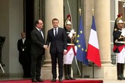 Macron all'Eliseo per il passaggio di poteri