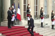 Emmanuel Macron all'Eliseo per l'insediamento