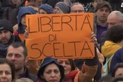 'No vax' in piazza a Roma: 'siamo per la libera scelta'