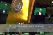 Trump all'Onu: 'Ho fatto piu' di tutti', e l'Assemblea ride