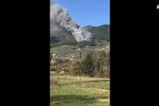 Incendi: fiamme sul Serra nel Pisano