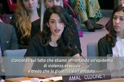 Amal Clooney all'Onu: c'e' un'epidemia di violenza sessuale