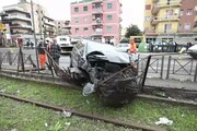 Betoniera travolge 20 auto a Roma, 4 feriti