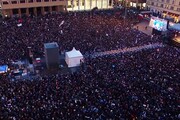 Sardine a Bologna, la piazza vista dall'alto