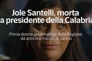 Jole Santelli, morta la presidente della Calabria