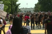 George Floyd, protesta davanti alla Casa Bianca