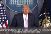 Trump all'attacco di Kamala Harris: 'Disse cose orribili su Biden'