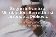 Sogno infranto a Wimbledon, Berrettini si arrende a Djokovic