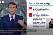 Covid, Macron: 'Da agosto pass sanitario anche per accedere a bar e ristoranti'