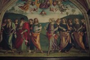 Salomone ed Eritrea 'fuggono' dall'affresco del Perugino: lo spot della Regione Umbria